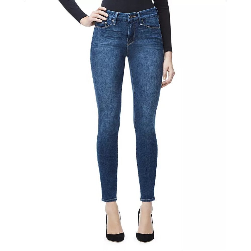 Good American Good Legs skinny Tummy Tech high rise ankle jeans stretch new 16